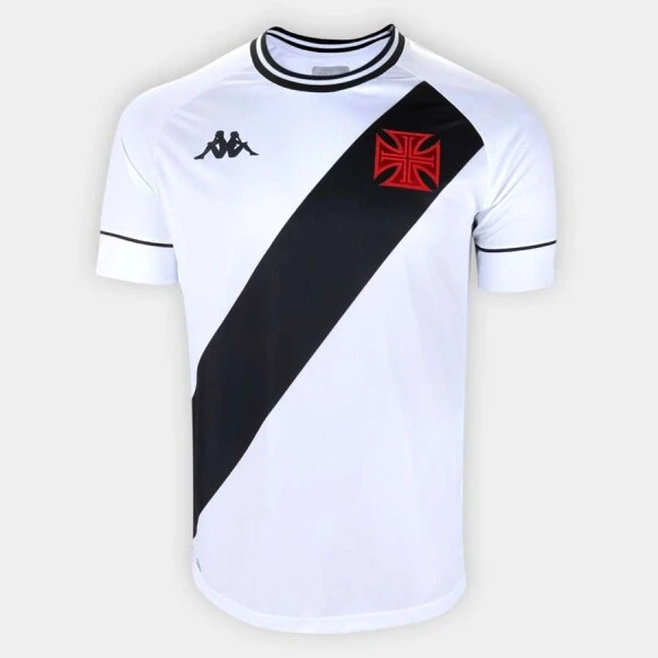 CAMISA KAPPA VASCO OFICIAL II 2020/21 S/N° TORCEDOR MASCULINA - Branco/preto CAMISA KAPPA VASCO OFICIAL II 2020/21 S/N° TORCEDOR MASCULINA - Branco/preto