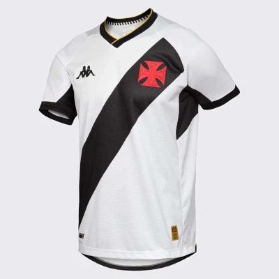 CAMISA KAPPA VASCO OFICIAL II 2023/24 INFANTIL - Branco/preto