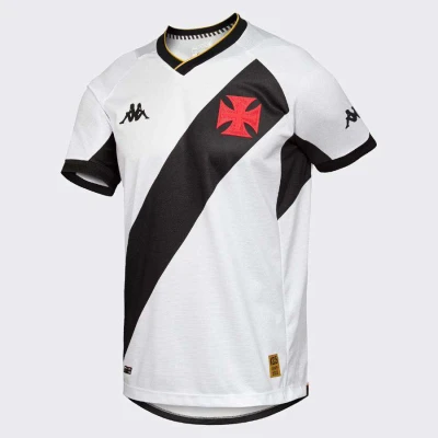 CAMISA KAPPA VASCO OFICIAL II 2023/24 MASCULINA - Branco/preto