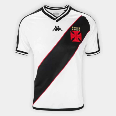 CAMISA KAPPA VASCO OFICIAL II 2024 FEMININA - Branco/preto