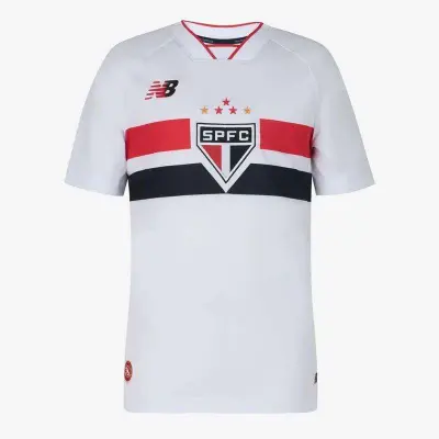 CAMISA NEW BALANCE SÃO PAULO I TORCEDOR 26/27 INFANTIL - Branco
