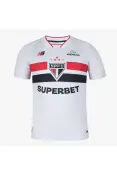 CAMISA NEW BALANCE SÃO PAULO I TORCEDOR 26/27 MASCULINA - Branco CAMISA NEW BALANCE SÃO PAULO I TORCEDOR 26/27 MASCULINA - Branco