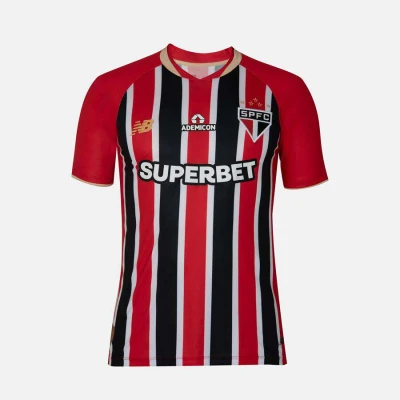CAMISA NEW BALANCE SAO PAULO II AWAY 25/26 MASCULINO - Vermelho/preto