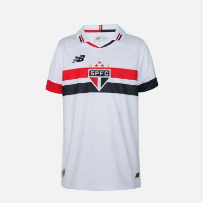 CAMISA NEW BALANCE SÃO PAULO OFICIAL I 2024/25 INFANTIL - Branco