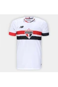 CAMISA NEW BALANCE SÃO PAULO OFICIAL I 2024/25 TORCEDOR MASCULINA - Branco CAMISA NEW BALANCE SÃO PAULO OFICIAL I 2024/25 TORCEDOR MASCULINA - Branco