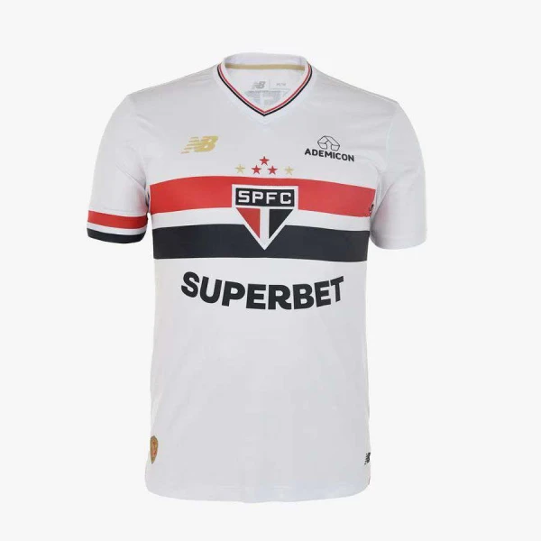 CAMISA NEW BALANCE SÃO PAULO OFICIAL I 2025 - Branco