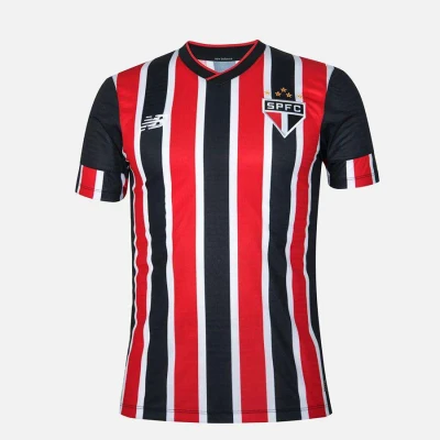 CAMISA NEW BALANCE SÃO PAULO OFICIAL II 2024/25 TORCEDOR MASCULINA - Vermelho/preto