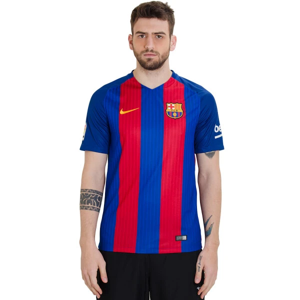 CAMISA NIKE BARCELONA OFICIAL 1 2016/17 SEM NÚMERO - Azul/vermelho CAMISA NIKE BARCELONA OFICIAL 1 2016/17 SEM NÚMERO - Azul/vermelho