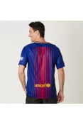 CAMISA NIKE BARCELONA OFICIAL 1 2017/18 SEM NÚMERO - Azul/bordo CAMISA NIKE BARCELONA OFICIAL 1 2017/18 SEM NÚMERO - Azul/bordo