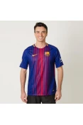 CAMISA NIKE BARCELONA OFICIAL 1 2017/18 SEM NÚMERO - Azul/bordo CAMISA NIKE BARCELONA OFICIAL 1 2017/18 SEM NÚMERO - Azul/bordo