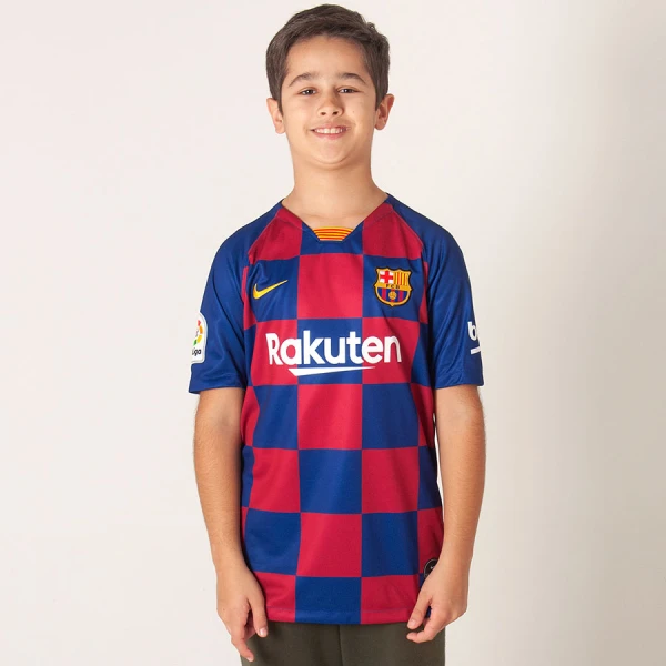 CAMISA NIKE BARCELONA OFICIAL 1 2019/20 SEM NÚMERO INFANTIL - Marinho/bordo CAMISA NIKE BARCELONA OFICIAL 1 2019/20 SEM NÚMERO INFANTIL - Marinho/bordo