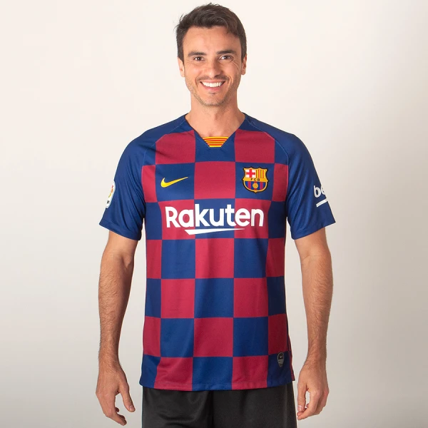 CAMISA NIKE BARCELONA OFICIAL 1 2019/20 SEM NÚMERO - Marinho/bordo CAMISA NIKE BARCELONA OFICIAL 1 2019/20 SEM NÚMERO - Marinho/bordo
