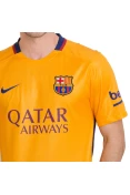CAMISA NIKE BARCELONA OFICIAL 2 2015/16 SEM NÚMERO - Amarelo/marinho