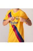 CAMISA NIKE BARCELONA OFICIAL 2 2019/20 SEM NÚMERO INFANTIL - Amarelo CAMISA NIKE BARCELONA OFICIAL 2 2019/20 SEM NÚMERO INFANTIL - Amarelo