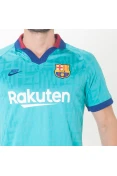 CAMISA NIKE BARCELONA OFICIAL 3 2019/20 SEM NÚMERO - Verde/marinho CAMISA NIKE BARCELONA OFICIAL 3 2019/20 SEM NÚMERO - Verde/marinho