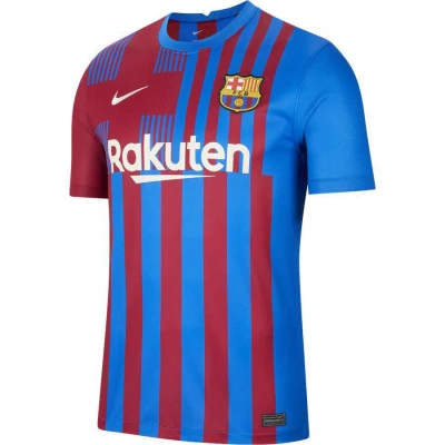 CAMISA NIKE BARCELONA OFICIAL I 2021/22 TORCEDOR PRO MASCULINA - Bordo/azul CAMISA NIKE BARCELONA OFICIAL I 2021/22 TORCEDOR PRO MASCULINA - Bordo/azul