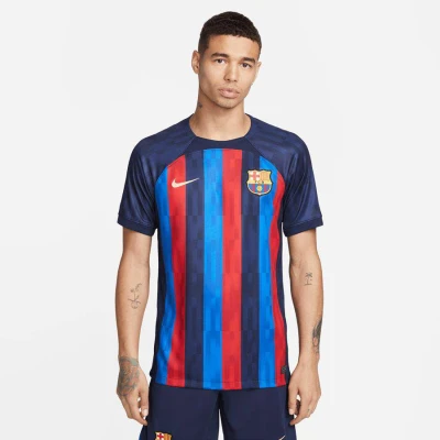 CAMISA NIKE BARCELONA OFICIAL I 2022/23 TORCEDOR PRO MASCULINA - Marinho/vermelho