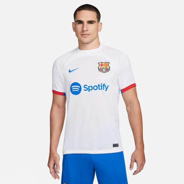 CAMISA NIKE BARCELONA OFICIAL II 2023/24 TORCEDOR PRO MASCULINA - Branco