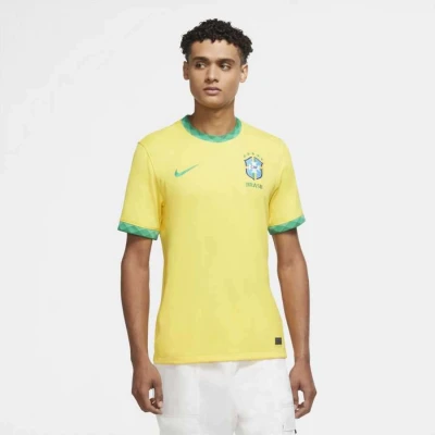 CAMISA NIKE BRASIL I 2020/21 TORCEDOR PRO MASCULINA - Amarelo