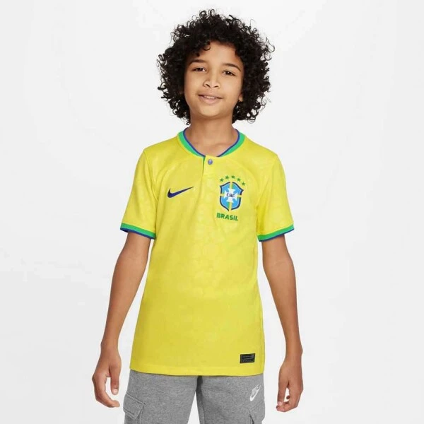 CAMISA NIKE BRASIL I 2022/23 TORCEDOR PRO INFANTIL - Amarelo CAMISA NIKE BRASIL I 2022/23 TORCEDOR PRO INFANTIL - Amarelo