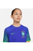 CAMISA NIKE BRASIL OF II 2022/23 INFANTIL TORCEDOR PRO - Azul