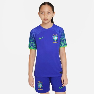 CAMISA NIKE BRASIL OF II 2022/23 INFANTIL TORCEDOR PRO - Azul