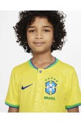 CAMISA NIKE BRASIL OFICIAL I 2022/23 INFANTIL TORCEDOR PRO - Amarelo