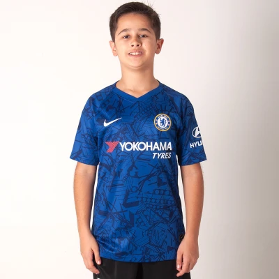 CAMISA NIKE CHELSEA OFICIAL 1 2019/20 SEM NÚMERO INFANTIL - Azul CAMISA NIKE CHELSEA OFICIAL 1 2019/20 SEM NÚMERO INFANTIL - Azul