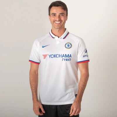 CAMISA NIKE CHELSEA OFICIAL 2 2019/20 SEM NÚMERO - Branco CAMISA NIKE CHELSEA OFICIAL 2 2019/20 SEM NÚMERO - Branco