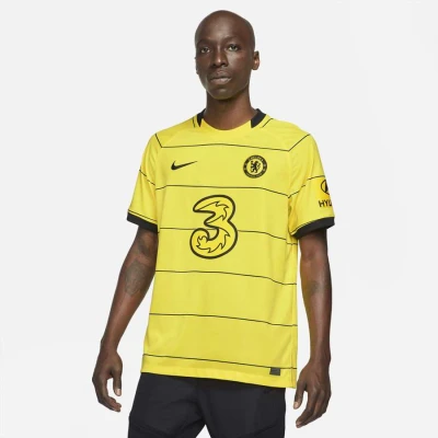 CAMISA NIKE CHELSEA OFICIAL II 2021/22 TORCEDOR PRO MASCULINA - Amarelo/preto CAMISA NIKE CHELSEA OFICIAL II 2021/22 TORCEDOR PRO MASCULINA - Amarelo/preto