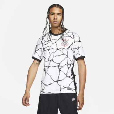 CAMISA NIKE CORINTHIANS I 2021/22 TORCEDOR PRO MASCULINA - Branco/preto CAMISA NIKE CORINTHIANS I 2021/22 TORCEDOR PRO MASCULINA - Branco/preto