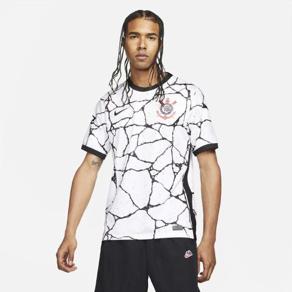 CAMISA NIKE CORINTHIANS I 2021/22 TORCEDOR PRO MASCULINA - Branco/preto CAMISA NIKE CORINTHIANS I 2021/22 TORCEDOR PRO MASCULINA - Branco/preto
