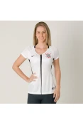 CAMISA NIKE CORINTHIANS OFICIAL 1 2017/18 SEM NÚMERO FEMININA - Branco/preto CAMISA NIKE CORINTHIANS OFICIAL 1 2017/18 SEM NÚMERO FEMININA - Branco/preto