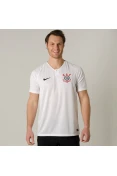CAMISA NIKE CORINTHIANS OFICIAL 1 2018/19 SEM NÚMERO TORCEDOR - Branco CAMISA NIKE CORINTHIANS OFICIAL 1 2018/19 SEM NÚMERO TORCEDOR - Branco
