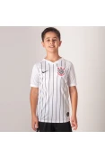 CAMISA NIKE CORINTHIANS OFICIAL 1 2019/20 SEM NÚMERO INFANTIL - Branco/preto