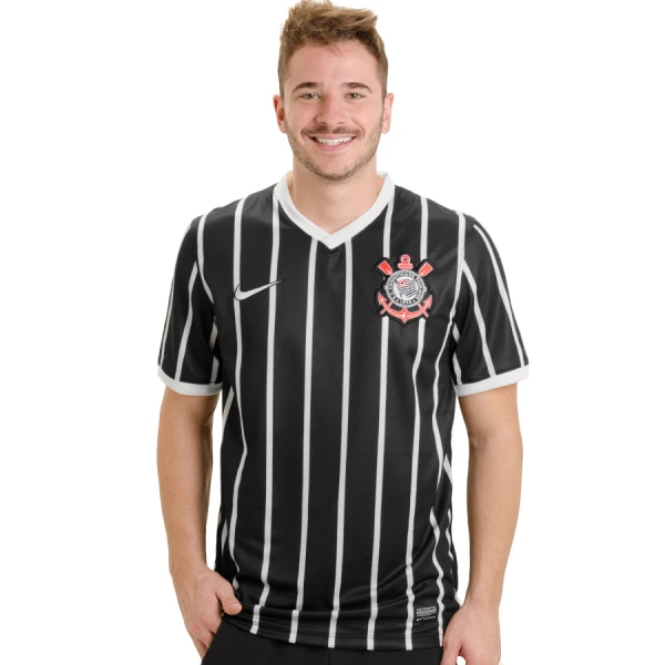 CAMISA NIKE CORINTHIANS OFICIAL 2 2013 SEM NÚMERO - Preto/branco CAMISA NIKE CORINTHIANS OFICIAL 2 2013 SEM NÚMERO - Preto/branco