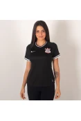 CAMISA NIKE CORINTHIANS OFICIAL 2 2019/20 SEM NÚMERO FEMININA - Preto