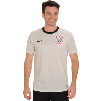 CAMISA NIKE CORINTHIANS SUPPORTERS MASCULINA - Branco/preto CAMISA NIKE CORINTHIANS SUPPORTERS MASCULINA - Branco/preto