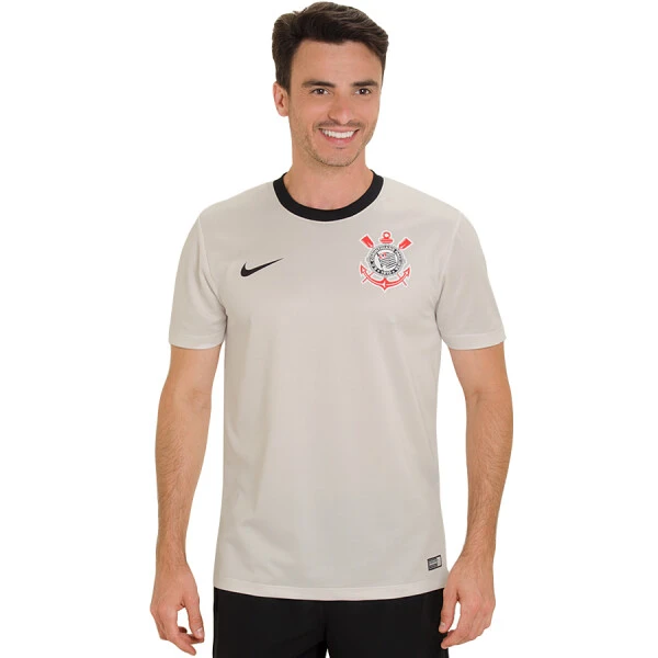 CAMISA NIKE CORINTHIANS SUPPORTERS MASCULINA - Branco/preto CAMISA NIKE CORINTHIANS SUPPORTERS MASCULINA - Branco/preto