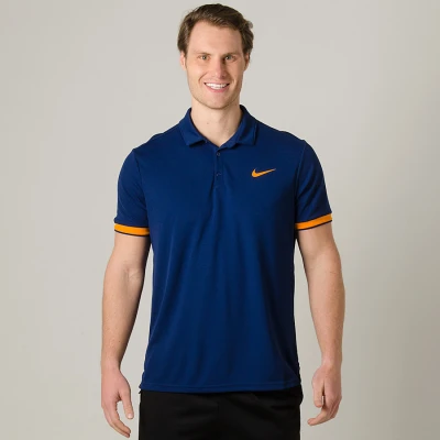 CAMISA NIKE COURT DRY TENNIS POLO MASCULINA - Marinho/laranja CAMISA NIKE COURT DRY TENNIS POLO MASCULINA - Marinho/laranja