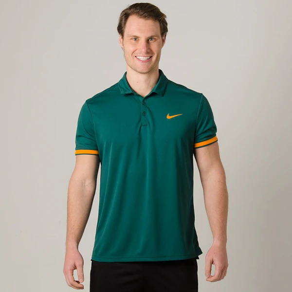 CAMISA NIKE COURT DRY TENNIS POLO MASCULINA - Verde/laranja
