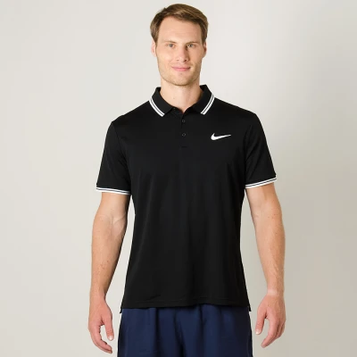CAMISA NIKE COURT TENNIS POLO MASCULINA - Preto/branco