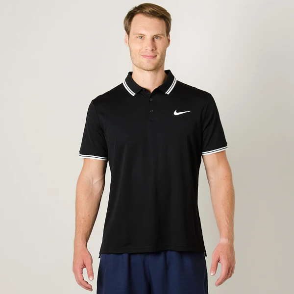 CAMISA NIKE COURT TENNIS POLO MASCULINA - Preto/branco