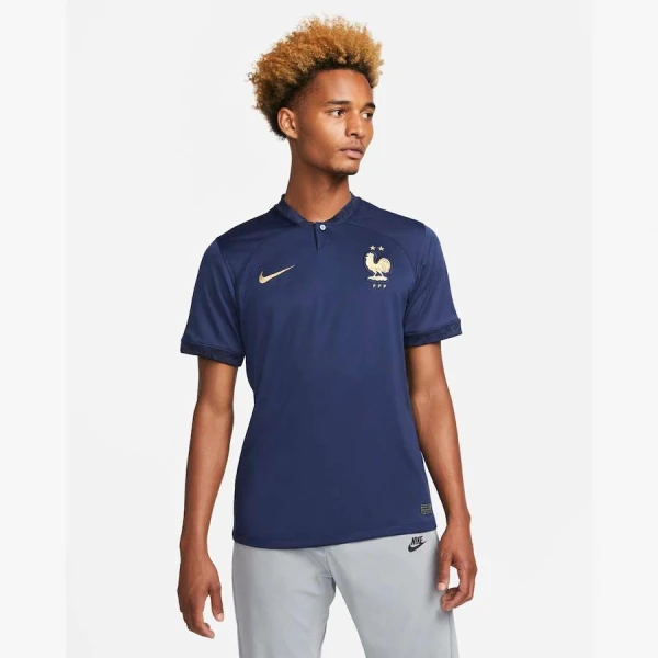 CAMISA NIKE FRANÇA OFICIAL I 2022/23 TORCEDOR PRO MASCULINA - Marinho CAMISA NIKE FRANÇA OFICIAL I 2022/23 TORCEDOR PRO MASCULINA - Marinho