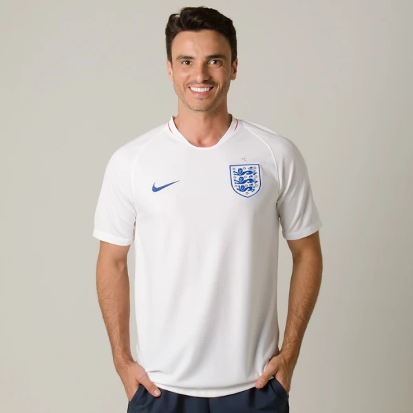 CAMISA NIKE INGLATERRA OFICIAL 1 2018 SEM NÚMERO - Branco CAMISA NIKE INGLATERRA OFICIAL 1 2018 SEM NÚMERO - Branco