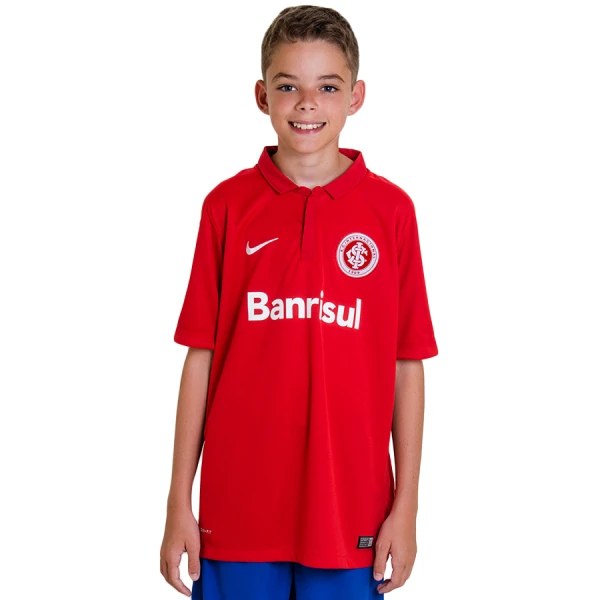 CAMISA NIKE INTERNACIONAL OFICIAL 1 2015 SEM NÚMERO INFANTIL - Vermelho/branco CAMISA NIKE INTERNACIONAL OFICIAL 1 2015 SEM NÚMERO INFANTIL - Vermelho/branco