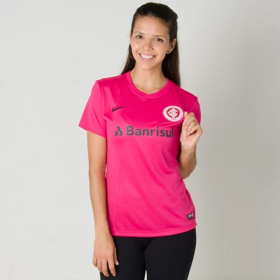 CAMISA NIKE INTERNACIONAL PRÉ JOGO OUTUBRO ROSA FEMININA - Rosa