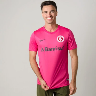CAMISA NIKE INTERNACIONAL PRÉ JOGO OUTUBRO ROSA MASCULINA - Rosa CAMISA NIKE INTERNACIONAL PRÉ JOGO OUTUBRO ROSA MASCULINA - Rosa