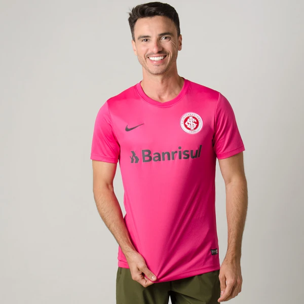 CAMISA NIKE INTERNACIONAL PRÉ JOGO OUTUBRO ROSA MASCULINA - Rosa CAMISA NIKE INTERNACIONAL PRÉ JOGO OUTUBRO ROSA MASCULINA - Rosa