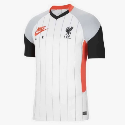 CAMISA NIKE LIVERPOOL AIR MAX TORCEDOR PRO MASCULINA - Branco/cinza